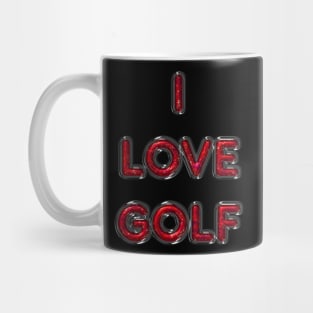 I Love Golf - Red Mug